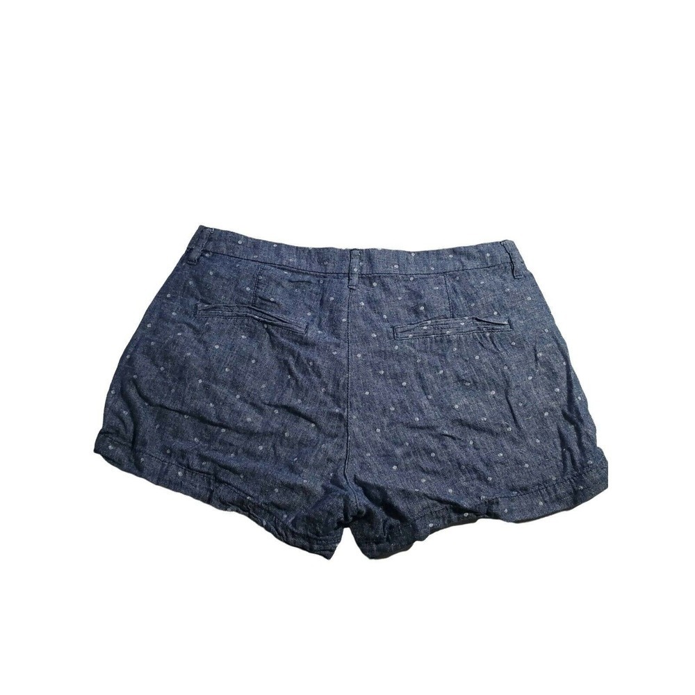 Old Navy Shorts Size 6 Blue White Mid Rise Cotton Blend Bottoms